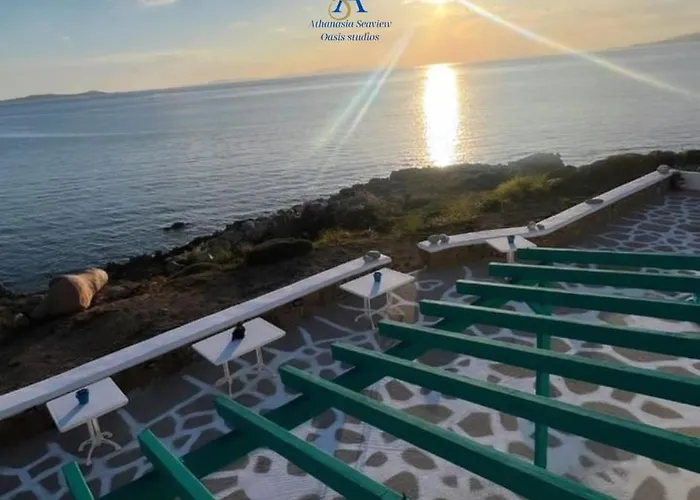 Mykonos Athanasia Seaview Oasis By The Port Apartament
