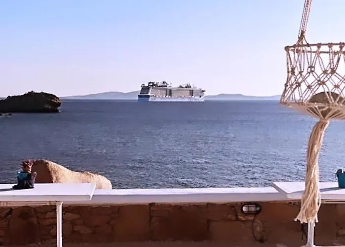 Mykonos Athanasia Seaview Oasis By The Port Apartman